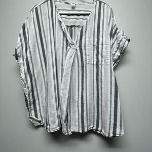Striped Black and White Blouse